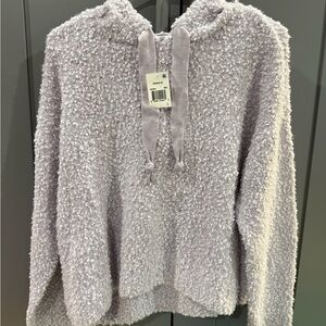 Cozy Textured Hoodie in Light Purple